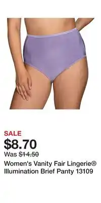 Kohl's Women's Vanity Fair Lingerie Illumination Brief Panty 13109 offer