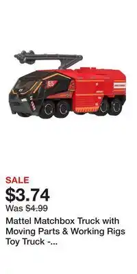 Kohl's Mattel Matchbox Truck with Moving Parts & Working Rigs Toy Truck - Styles May Vary offer