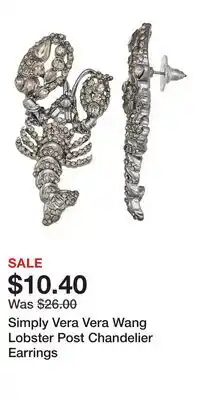 Kohl's Simply Vera Vera Wang Lobster Post Chandelier Earrings offer