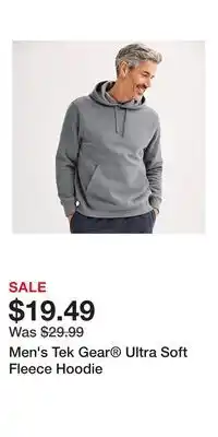 Kohl's Men's Tek Gear Ultra Soft Fleece Hoodie offer