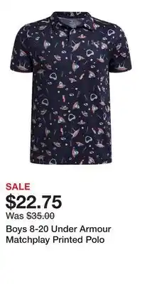 Kohl's Boys 8-20 Under Armour Matchplay Printed Polo offer