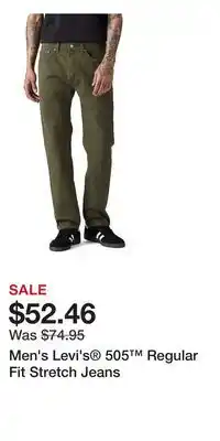 Kohl's Men's Levi's 505 Regular Fit Stretch Jeans offer
