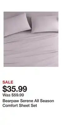 Kohl's Bearpaw Serene All Season Comfort Sheet Set offer