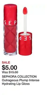 Kohl's SEPHORA COLLECTION Outrageous Plump Intense Hydrating Lip Gloss offer