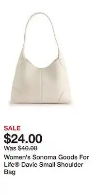 Kohl's Women's Sonoma Goods For Life Davie Small Shoulder Bag offer