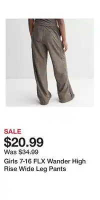 Kohl's Girls 7-16 FLX Wander High Rise Wide Leg Pants offer