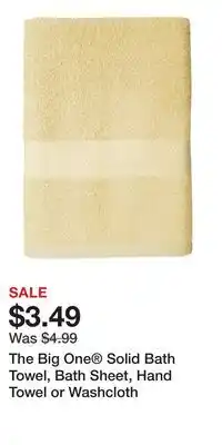 Kohl's The Big One Solid Bath Towel, Bath Sheet, Hand Towel or Washcloth offer