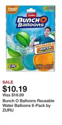 Kohl's Bunch O Balloons Reusable Water Balloons 6-Pack by ZURU offer