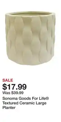 Kohl's Sonoma Goods For Life Textured Ceramic Large Planter offer