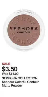 Kohl's SEPHORA COLLECTION Sephora Colorful Contour Matte Powder offer