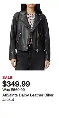 Nordstrom AllSaints Dalby Leather Biker Jacket offer