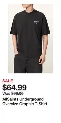 Nordstrom AllSaints Underground Oversize Graphic T-Shirt offer