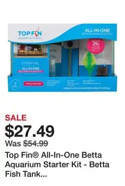 Petsmart Top Fin All-In-One Betta Aquarium Starter Kit - Betta Fish Tank Starter Kit - 3 Gallon offer