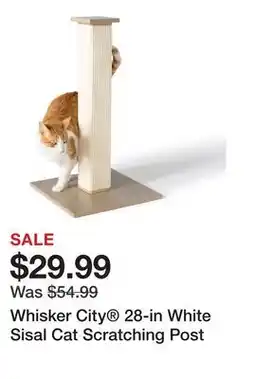 Petsmart Whisker City 28-in White Sisal Cat Scratching Post offer