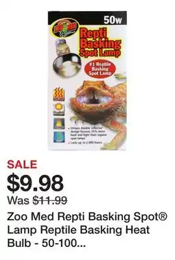 Petsmart Zoo Med Repti Basking Spot Lamp Reptile Basking Heat Bulb - 50-100 watt offer