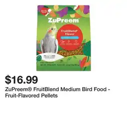 Petsmart ZuPreem FruitBlend Medium Bird Food - Fruit-Flavored Pellets offer