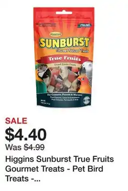 Petsmart Higgins Sunburst True Fruits Gourmet Treats - Pet Bird Treats - Fruit Flavor Treat offer