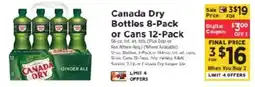 ShopRite Canada Dry Bottles or Cans offer