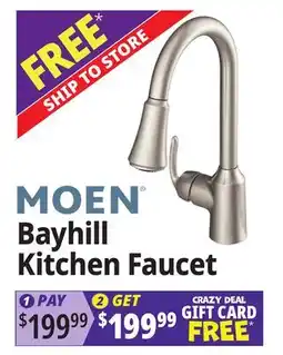 Ocean State Job Lot MOEN Bayhill Kitchen Faucet offer