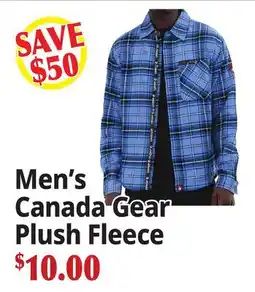 Ocean State Job Lot Men's Canada Gear Plush Fleece offer