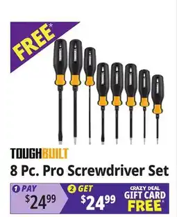 Ocean State Job Lot TOUGHBUILT 8 Pc. Pro Screwdriver Set offer