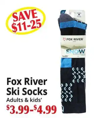 Ocean State Job Lot Fox River Ski Socks offer