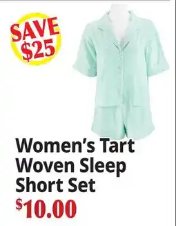Ocean State Job Lot Women's Tart Woven Sleep Short Set offer