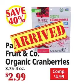 Ocean State Job Lot Patience Fruit & Co. Organic Cranberries offer