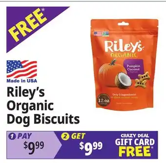 Ocean State Job Lot Riley's Organic Dog Biscuits offer