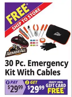 Ocean State Job Lot 30 Pc. Emergency Kit With Cables offer