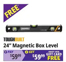 Ocean State Job Lot TOUGHBUILT 24 Magnetic Box Level offer