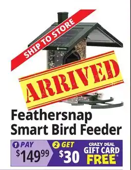 Ocean State Job Lot Feathersnap Smart Bird Feeder offer