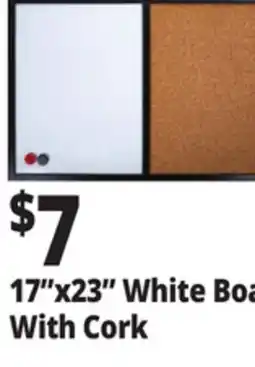 Ocean State Job Lot 17x23 White Board With Cork offer