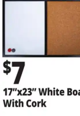 Ocean State Job Lot 17x23 White Board With Cork offer