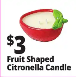 Ocean State Job Lot Fruit Shaped Citronella Candle offer