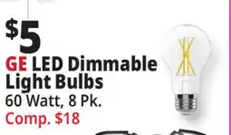 Ocean State Job Lot GE LED Dimmable Light Bulbs offer