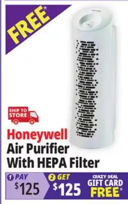 Ocean State Job Lot Honeywell Air Purifier With HEPA Filter offer