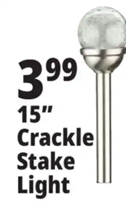 Ocean State Job Lot Outdoor Living Accents Solar Crackle LED Garden Stake 15 offer