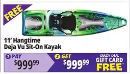 Ocean State Job Lot 11' Hangtime Deja Vu Sit-On Kayak offer