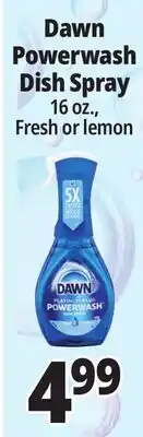 Ocean State Job Lot Dawn Platinum Plus Power wash Dish Spray 16 oz offer