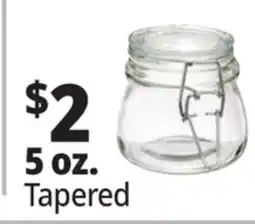 Ocean State Job Lot Spice Jar Glass 5oz Tapered with Flip Top Lid offer