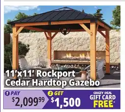 Ocean State Job Lot Rockport Cedar Hardtop Gazebo offer