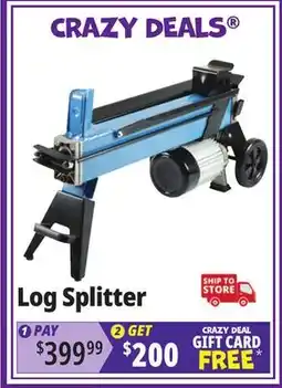 Ocean State Job Lot Log Splitter offer