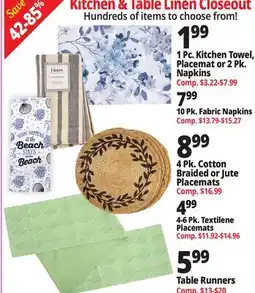 Ocean State Job Lot Kitchen & Table Linen Closeout offer