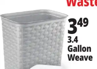 Ocean State Job Lot Sterlite 3.4 Gal. Weave Wastebasket offer