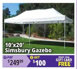 Ocean State Job Lot 10'x20' Simsbury Gazebo offer