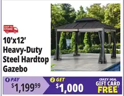 Ocean State Job Lot 10'x12' Heavy-Duty Steel Hardtop Gazebo offer