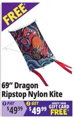 Ocean State Job Lot 69 Dragon Ripstop Nylon Kite offer