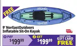 Ocean State Job Lot 9' NorEastOutdoors Inflatable Sit-On Kayak offer