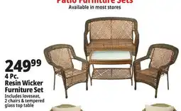 Ocean State Job Lot 4 Pc. Resin Wicker Furniture Set offer